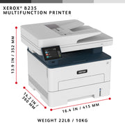 Xerox B235 A4 34 ppm trådlös dubbelkopiering/utskrift/scanning/fax PS3 PCL5e/6 ADF 2