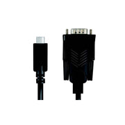 LogiLink AU0051A videokabeladapter 1,2 m USB C VGA (D-Sub) Svart