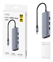 Cudy UH606 dockningsstationer för bärbara datorer Kabel USB 3.2 Gen 1 (3.1 Gen 1)