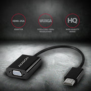 Axagon RVH-VGN videokabeladapter 0,15 m HDMI Typ A (standard) VGA (D-Sub) Svart