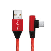 LogiLink CU0146 USB-kablar USB 2.0 1 m USB A USB C Röd