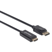 Manhattan 152662 videokabeladapter 1 m DisplayPort HDMI Svart
