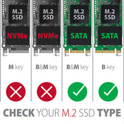 Axagon RSS-M2SD nätverkskort/adapters Intern SATA