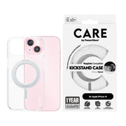 PanzerGlass CARE by Case Transparent w. Silver Kickstand & MagSafe iPhone 15