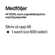 HP 303XL svart originalbläckpatron med hög kapacitet