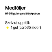 HP 951 gul original bläckpatron