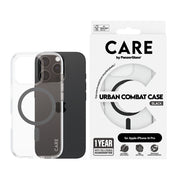 PanzerGlass CARE by Urban Combat Case Transparent w. Black MagSafe iPhone 16 Pro