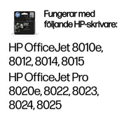 HP 912 svart original bläckpatron