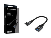 Conceptronic ABBY19B kabelomvandlare (hane/hona) USB-C USB-A Svart
