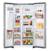 LG GSLC41PYPE Kombinerad kyl/frys side-by-side Fristående 641 l Silver