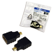 LogiLink AH0010 kabelomvandlare (hane/hona) HDMI D HDMI A Svart