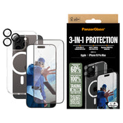 PanzerGlass 3-in-1 Protection Bundle iPhone 16 Pro Max Genomskinligt skärmskydd Apple