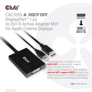 CLUB3D CAC-1010-A videokabeladapter 0,6 m DisplayPort DVI-D + USB Svart