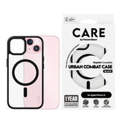 PanzerGlass CARE by Urban Combat Case Transparent w. Black MagSafe iPhone 15