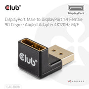 CLUB3D CAC-1008 kabelomvandlare (hane/hona) DisplayPort Svart