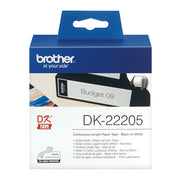 Brother DK-22205 etikett-tejp Svart på vitt