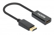Manhattan 153713 videokabeladapter 0,15 m DisplayPort HDMI Svart