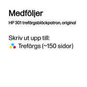 HP 301 trefärgsbläckpatron