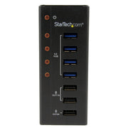 StarTech.com USB 3.0-hubb med 4 portar plus 3 dedicerade USB-laddningsportar (2x 1A