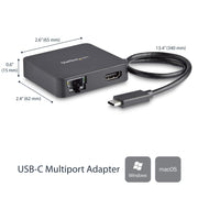 StarTech.com DKT30CHD dockningsstationer för bärbara datorer Kabel USB 3.2 Gen 1