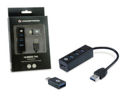 Conceptronic HUBBIES04B gränssnittshubbar USB 3.2 Gen 1 (3.1 Gen 1) Type-A 5000