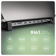 Axagon HMC-10HLS dockningsstationer för bärbara datorer Kabel USB 3.2 Gen 1 (3.1 Gen
