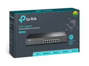 TP-Link TL-SG1008 nätverksswitchar Ohanterad Gigabit Ethernet (10/100/1000) Svart