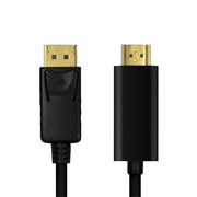 LogiLink CV0126 videokabeladapter 1 m DisplayPort HDMI Typ A (standard) Svart