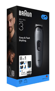 Braun AIO3540 skägg/hår trimmer Svart
