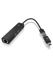 ICY BOX IB-HUB1439-LAN Kabel USB 3.2 Gen 1 (3.1 Gen 1) Type-A Svart