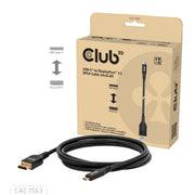 CLUB3D CAC-1563 videokabeladapter 2 m USB Type-C DisplayPort Svart