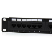 StarTech.com 1U hyllmonterbar Cat 6 110 patchpanel med 24 portar
