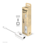 CLUB3D CAC-1519 kabelomvandlare (hane/hona) USB-C RJ-45 Vit