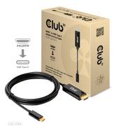 CLUB3D CAC-1334 videokabeladapter 1,8 m HDMI Typ A (standard) USB Type-C Svart