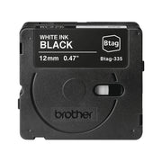 Brother BTAG-335 etikett-tejp Vit på svart