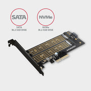 Axagon PCEM2-D nätverkskort/adapters Intern M.2