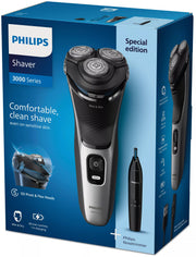 Philips Shaver 3000 Series S3143/02 Elektrisk rakapparat för våt- och torrakning