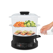 Tefal Minicompact VC139810 ångkokare 2 korgar Fristående 800 W Svart