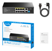 Cudy FS1010PG nätverksswitchar Ohanterad Fast Ethernet (10/100) Strömförsörjning via