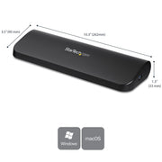 StarTech.com USB 3.0-dockningsstation för dubbelskärm och bärbara datorer