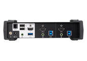 ATEN 2-portars USB 3.0 4K HDMI KVMP Switch med ljudmixerläge