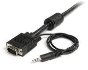 StarTech.com 5 m videokoaxialkabel med audio för VGA-skärm med hög upplösning HD15