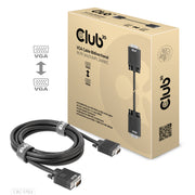 CLUB3D CAC-1703 VGA-kabel 3 m VGA (D-Sub) Svart