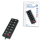 LogiLink UA0126 gränssnittshubbar USB 2.0 480 Mbit/s Svart