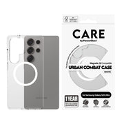 PanzerGlass CARE by Urban Combat Case Transparent w. White Qi Compatible Samsung