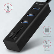 Axagon HMA-CR3A dockningsstationer för bärbara datorer Kabel USB 3.2 Gen 1 (3.1 Gen
