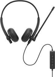 DELL WH125 Headset Kabel Huvudband Kontor/callcenter USB Type-A Svart
