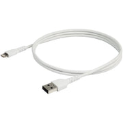 StarTech.com 1m tålig vitt USB-A till Blixtkabel