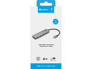 Sandberg 136-41 gränssnittshubbar USB 3.2 Gen 1 (3.1 Gen 1) Type-C 10000 Mbit/s Grå