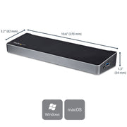 StarTech.com 4K USB-C-docka för tre skärmar med 5 USB 3.0-portar